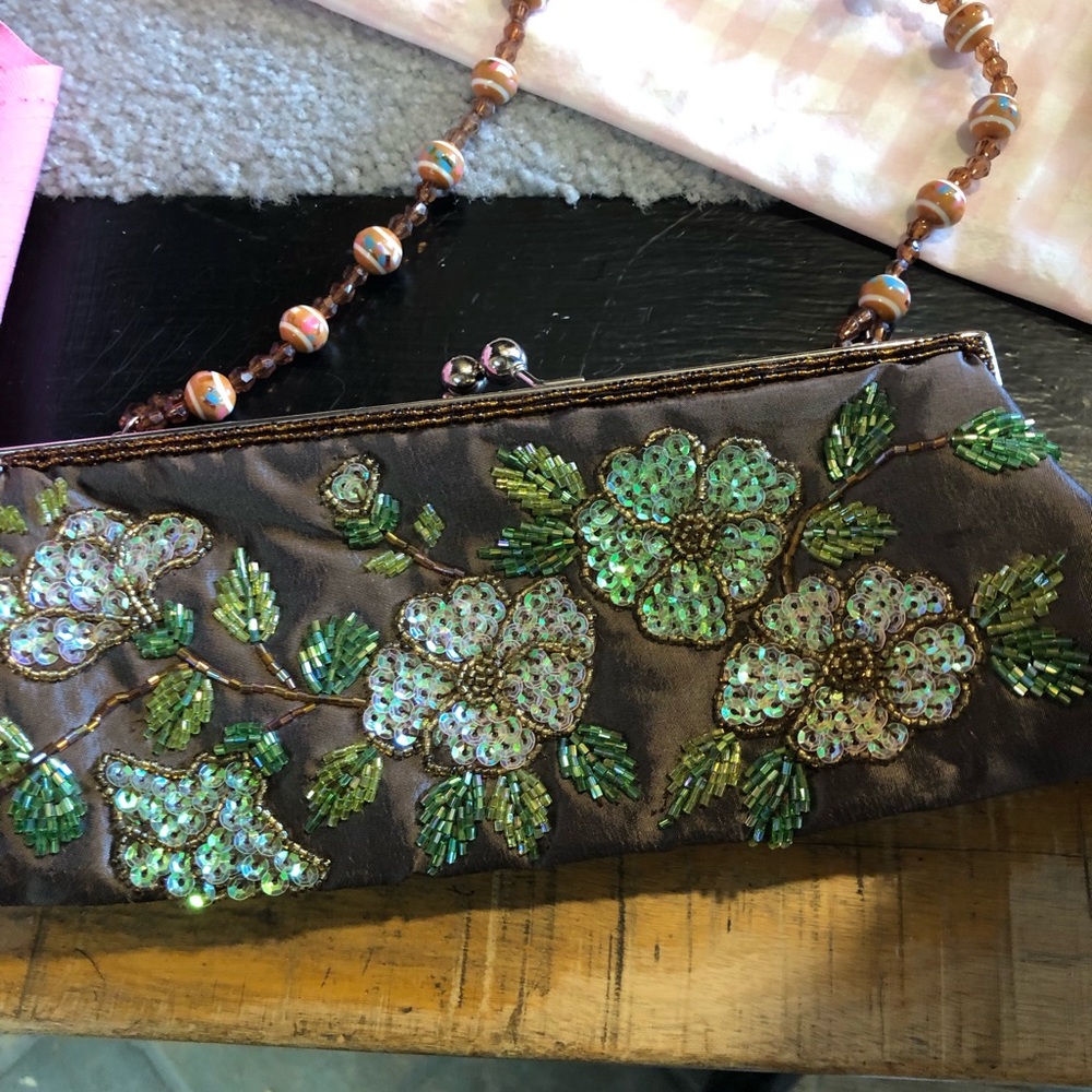 Silk evening bag